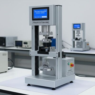 Máquina de ensaio de tensão de alta precisão com precisão de deslocamento de 0,001 mm e diâmetro de ensaio de 120 mm Alimentada por AC220V/50Hz 1PH