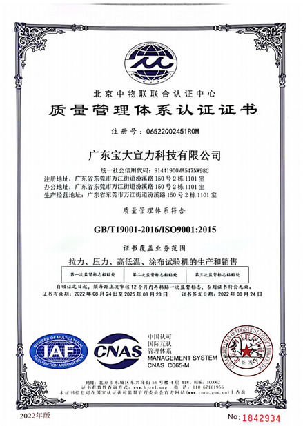 China Perfect International Instruments Co., Ltd Certificações